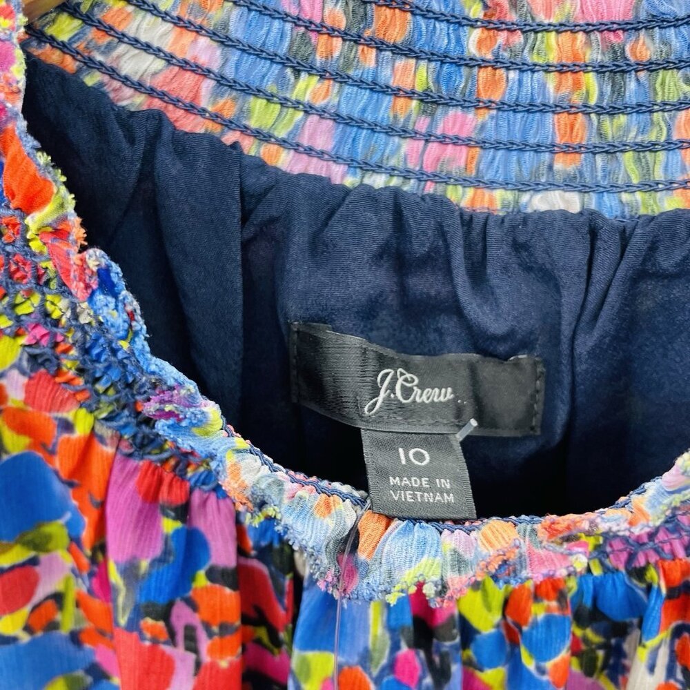 J Crew Womens Size 10 Sleeveless Mockneck Top in Watercolor Floral Print $89 268 - Picture 6 of 10